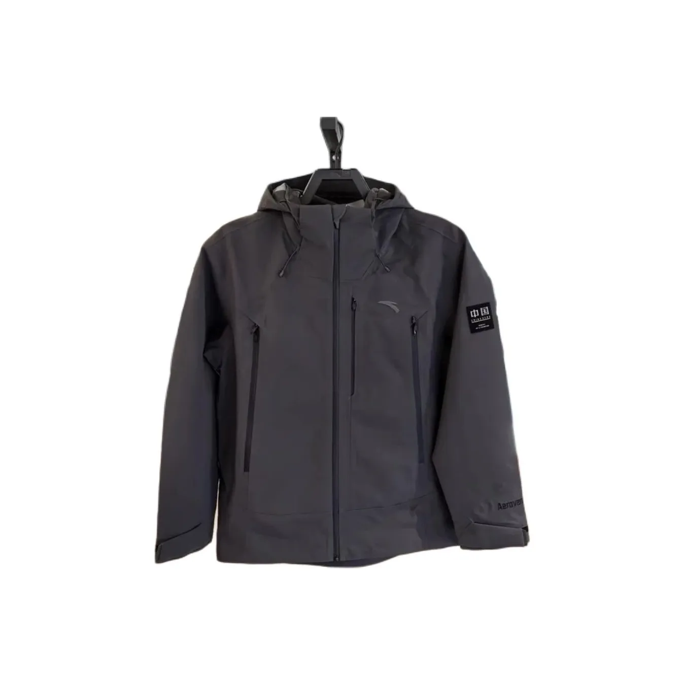Anta Variety Training Collection Waterproof Breathable Warm And Quick Dry Windbreaker Jacket Men Smoke Black Gray