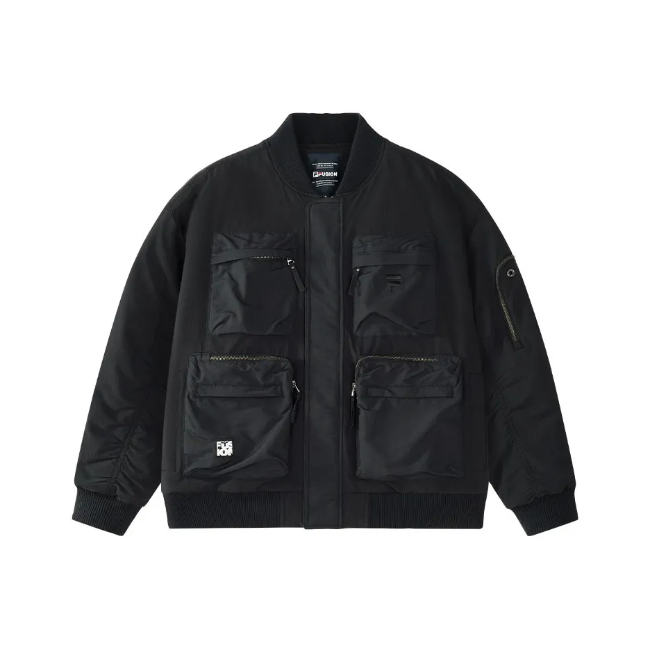 FILA FUSION Рабочая одежда Хлопковый пуховик Мужской Глубокий черный