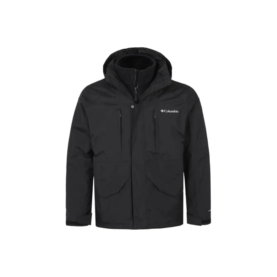 Columbia Urban Living/Travel/Commuting Water-Resistant Windproof Wear-Resistant Warm Windbreaker Jacket Men's Black