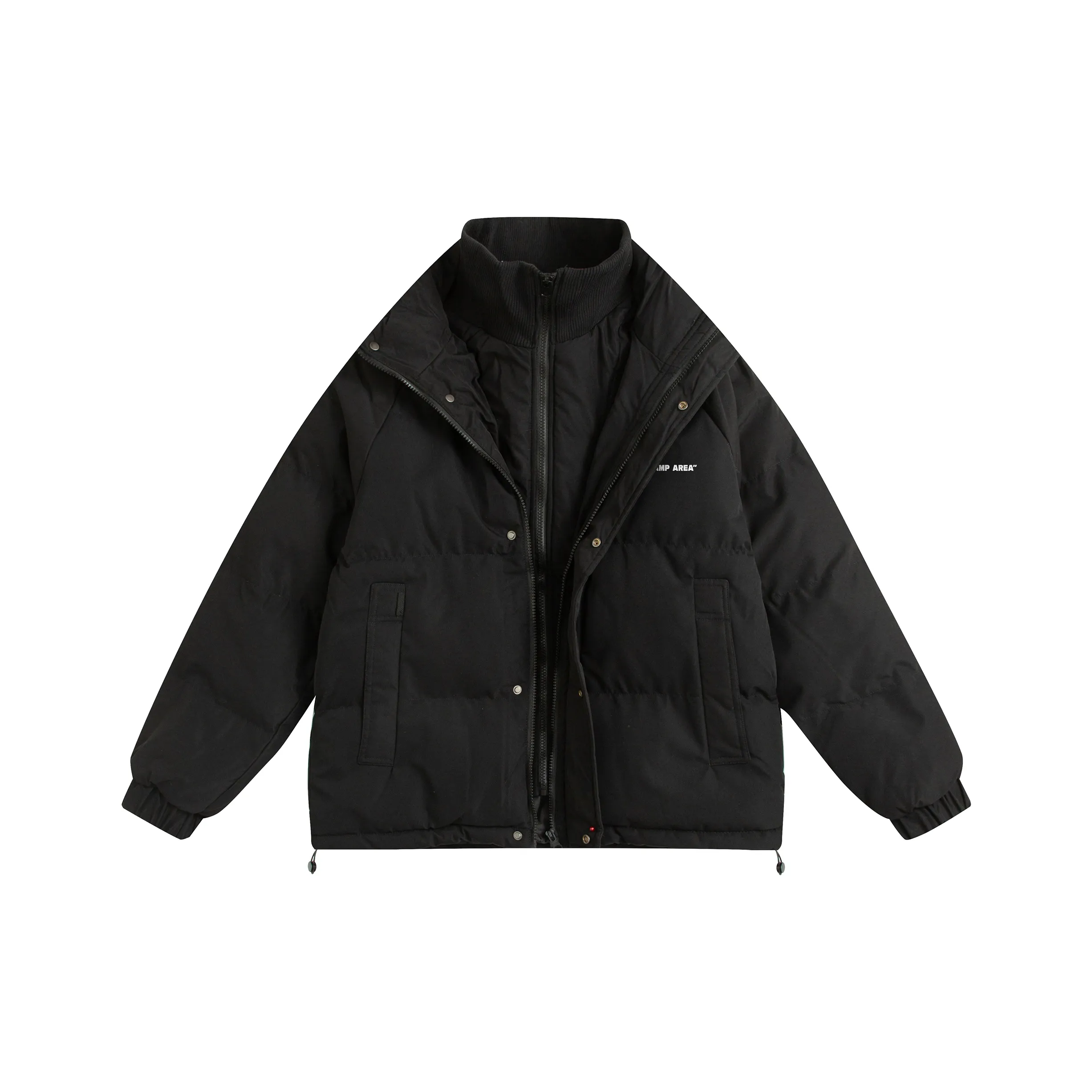 SWAMP AREA Puffer Jacket Unisex Flare Night Black
