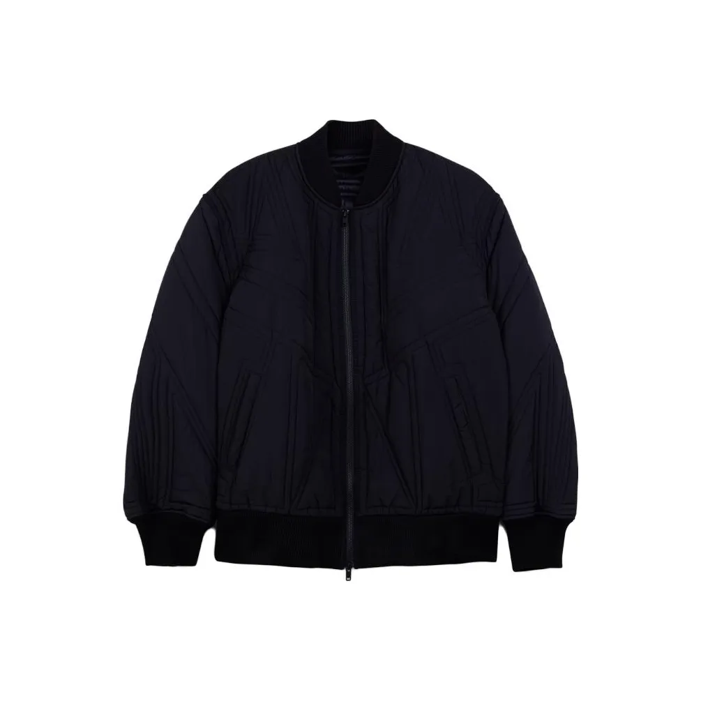 Y 3 Quilted Zip Up Bomber Jacket