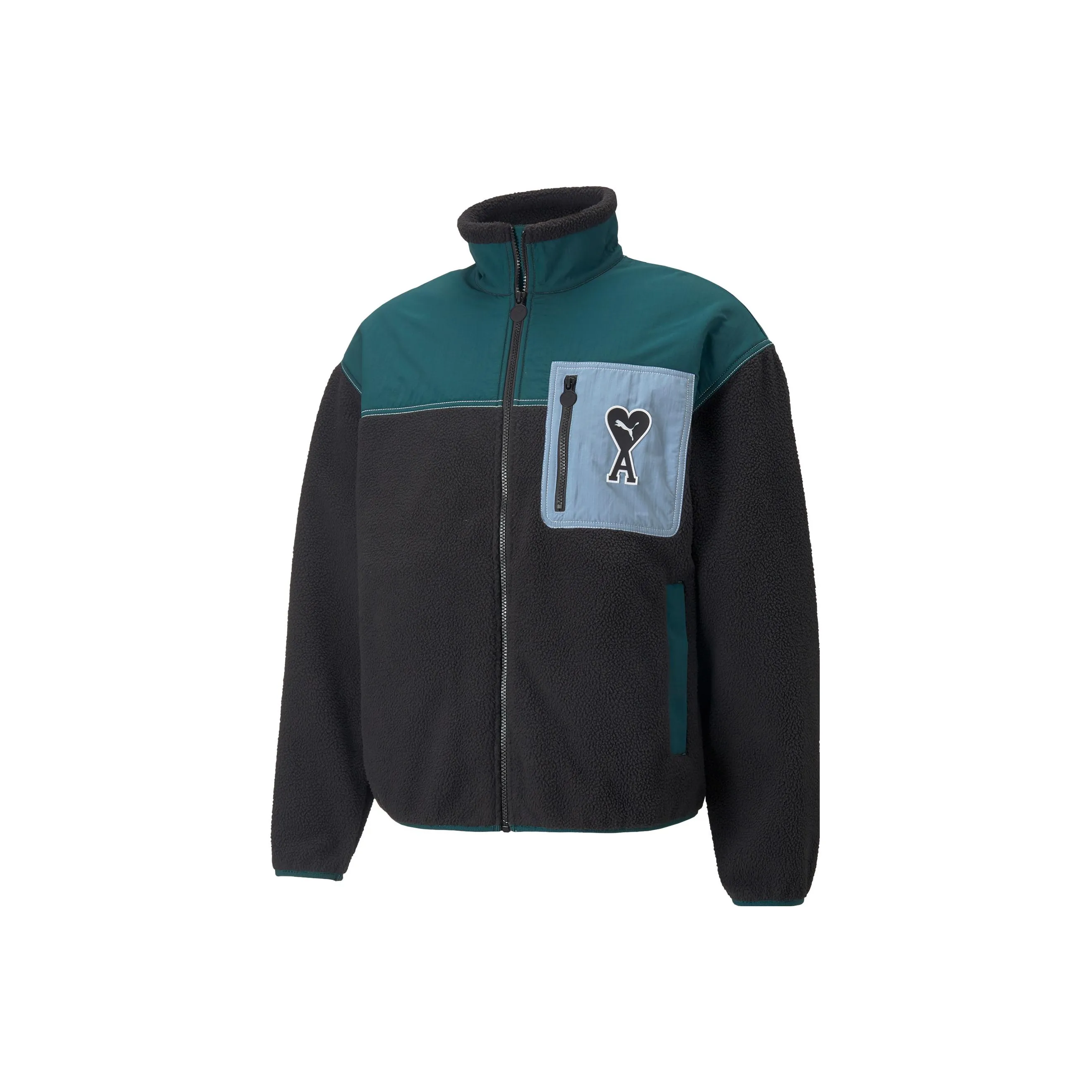 PUMA X Ami Co Branded Series Мшисто-зеленый Мужской Бархатные куртки