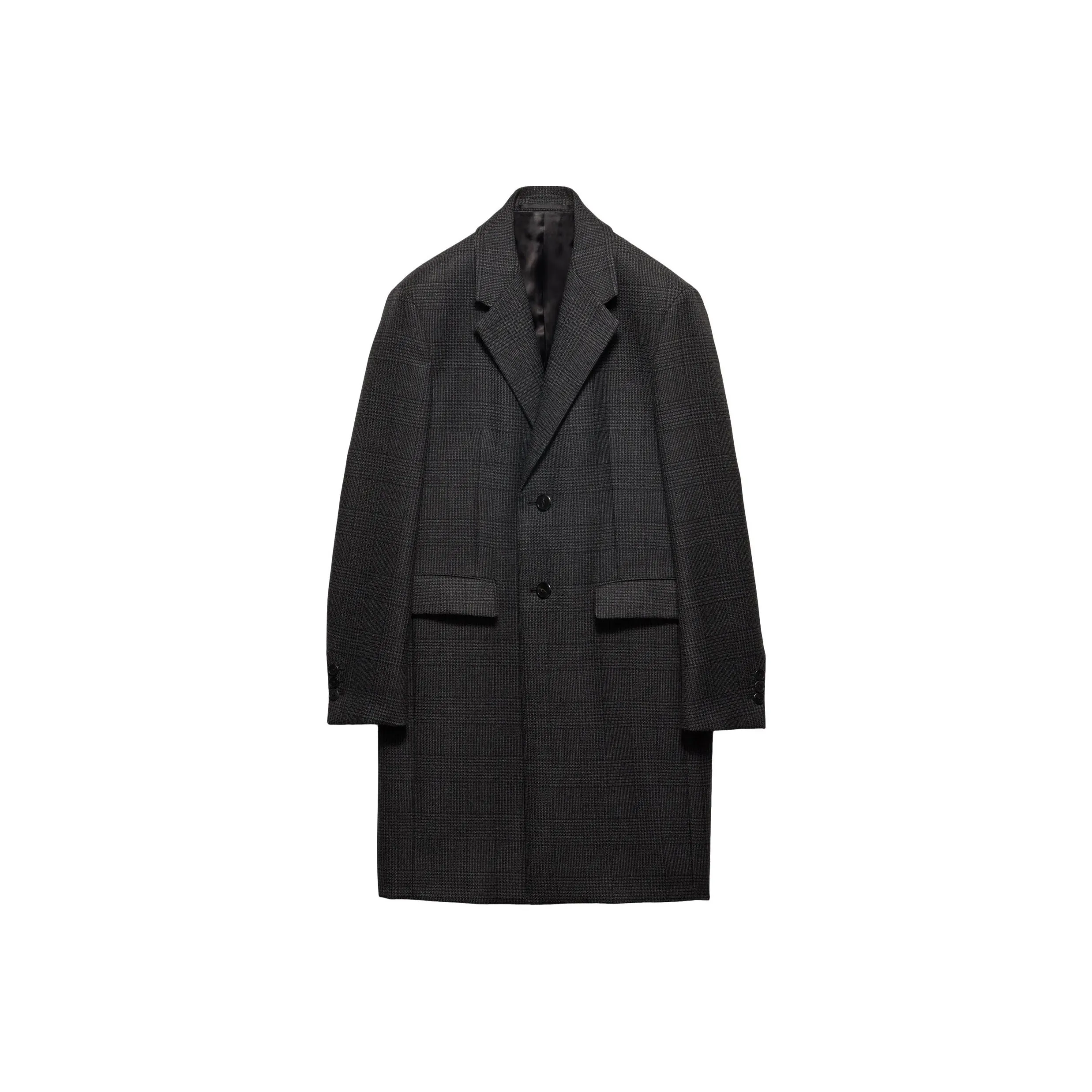 PRADA Checked Single Breasted Coat