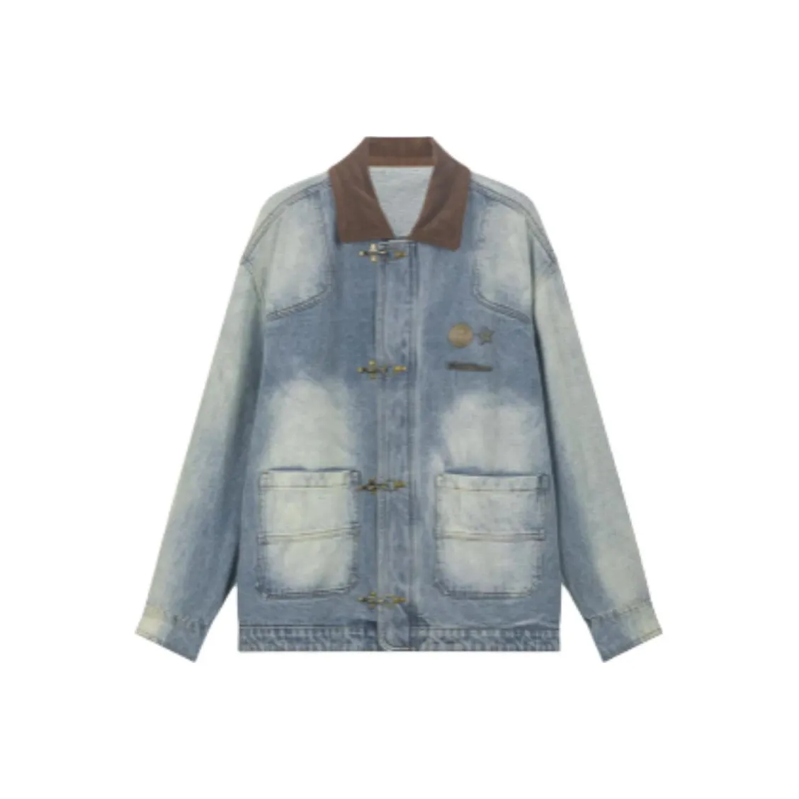 Bosieagender Denim Jacket Unisex Aqua Blue