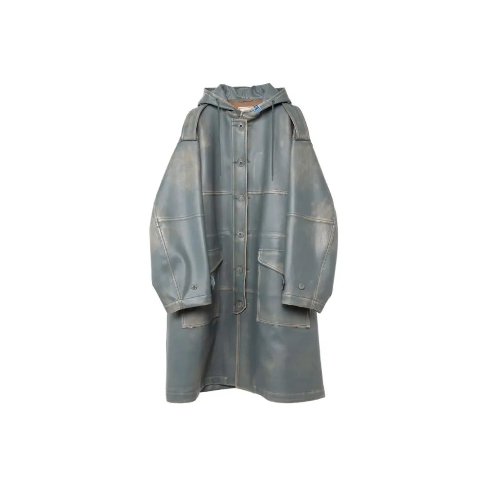 Maison Mihara Yasuhiro Faux leather Hooded Coat