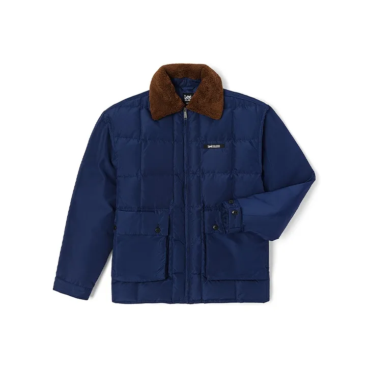 Мужская пуховая куртка Lee co-branded модели, цвет морской синий