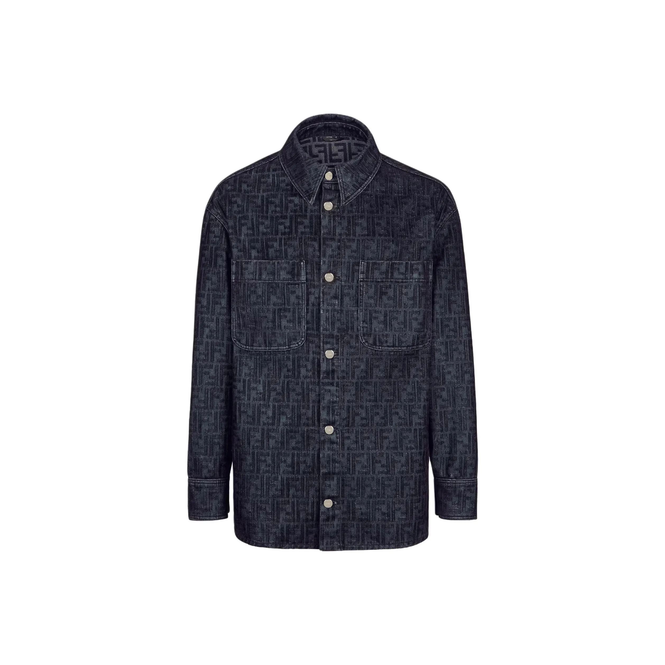 FENDI Ff Jacquard Denim Shirt Jacket