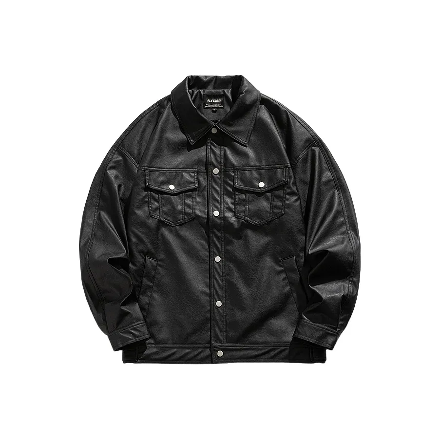 REFAMES Leather Jacket Unisex Black