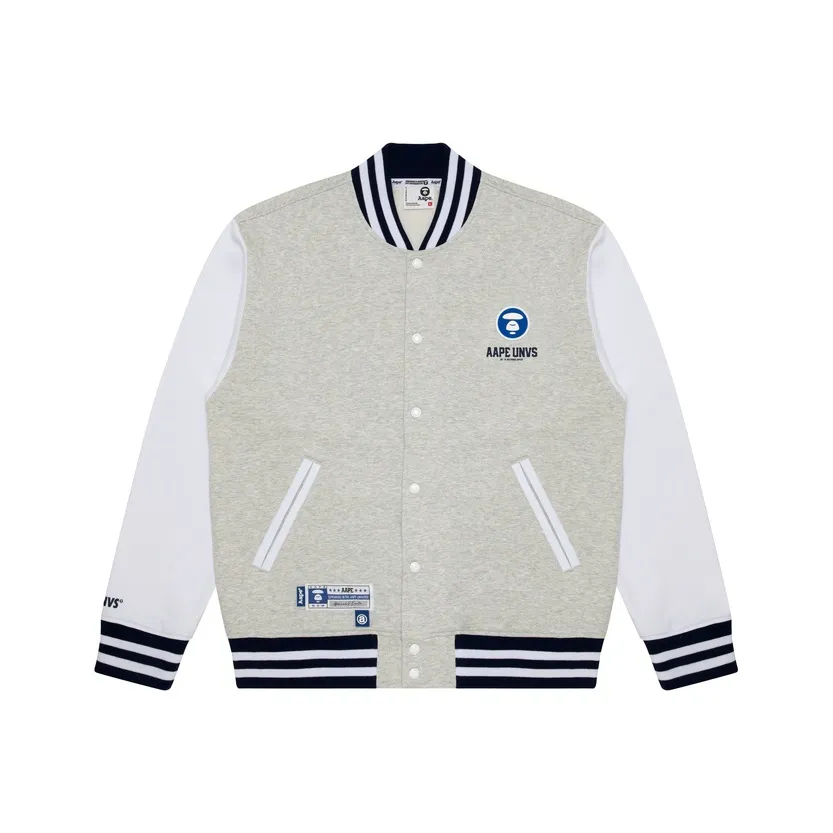 AAPE Серый Белый WH2 Мужская Бейсбольная Джерси
