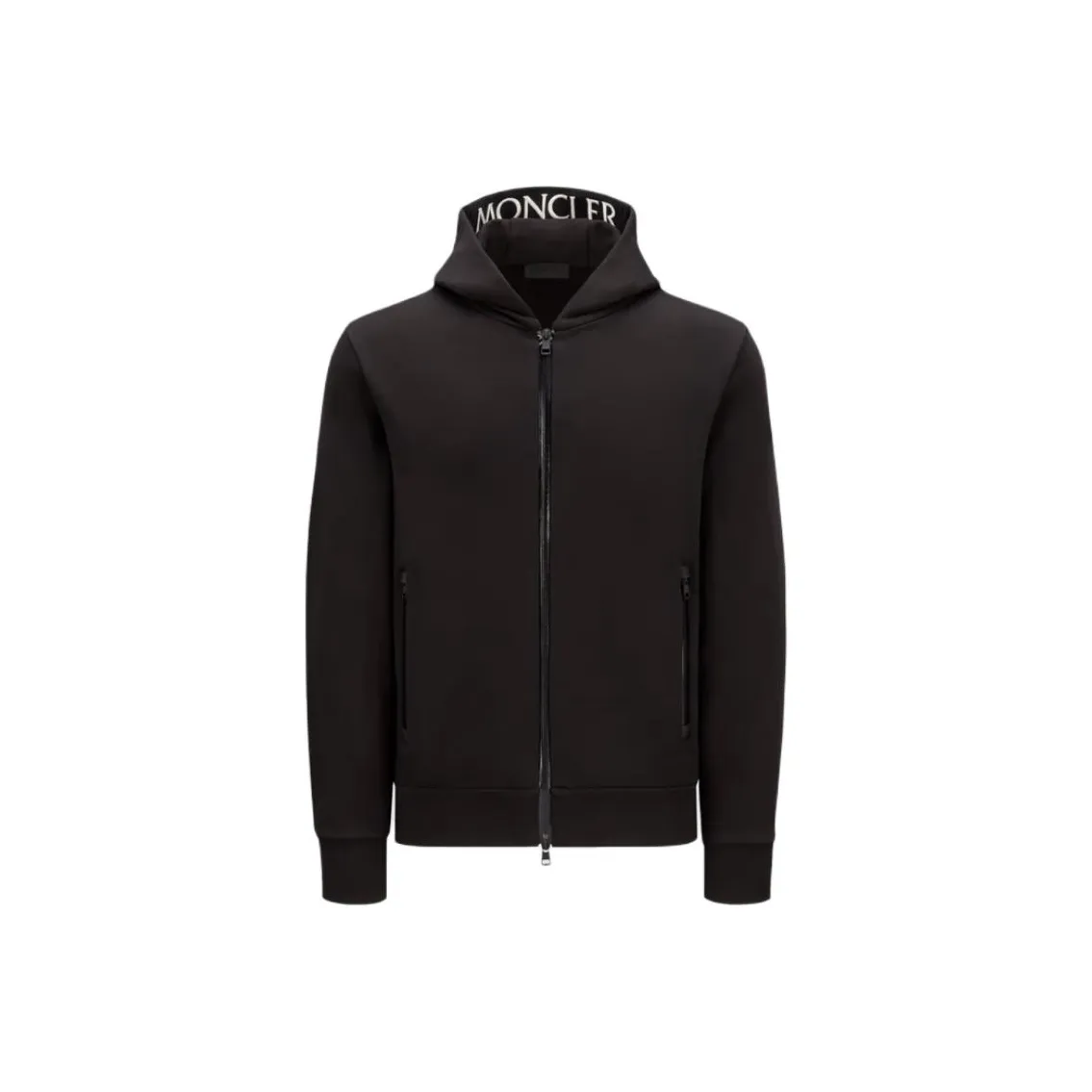 Moncler Logo Printed Zip Up Hoodie