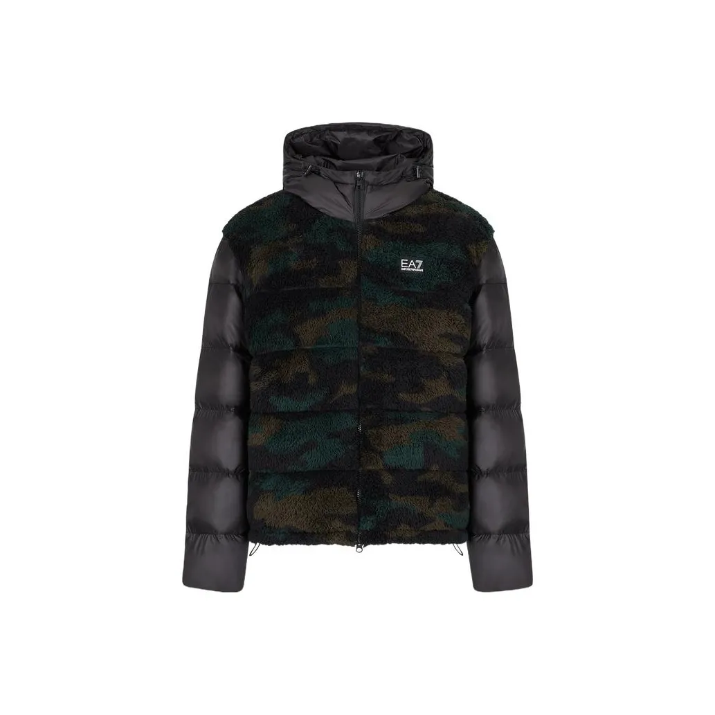 EMPORIO ARMANI EA7 FW22 Хлопковый пуховик Мужской Черный