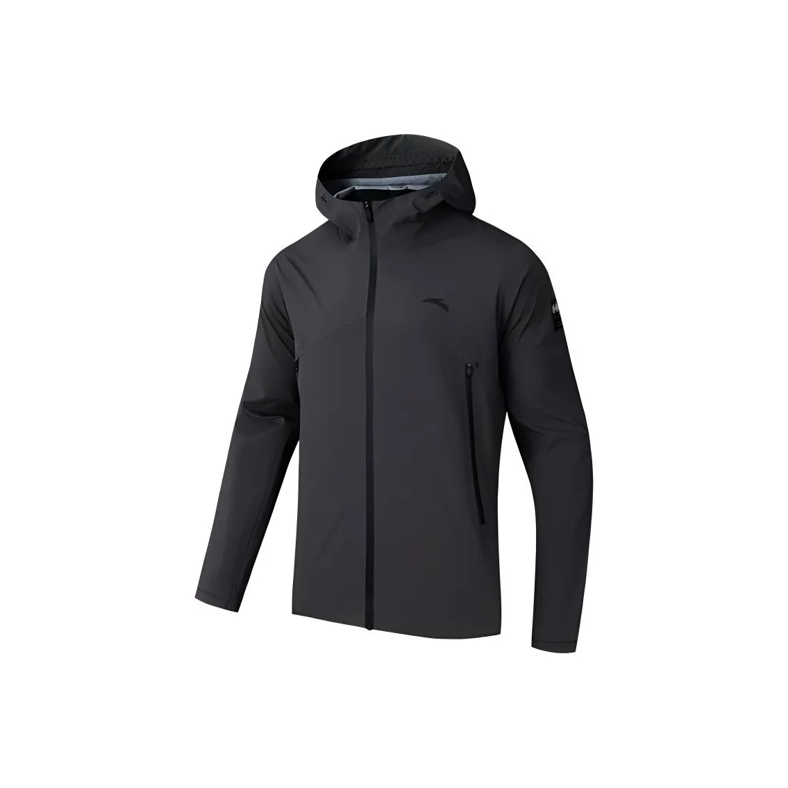 Anta Variety Training Collection Water Resistant Windproof Breathable Windbreaker Jacket Men's Smoke Black Gray