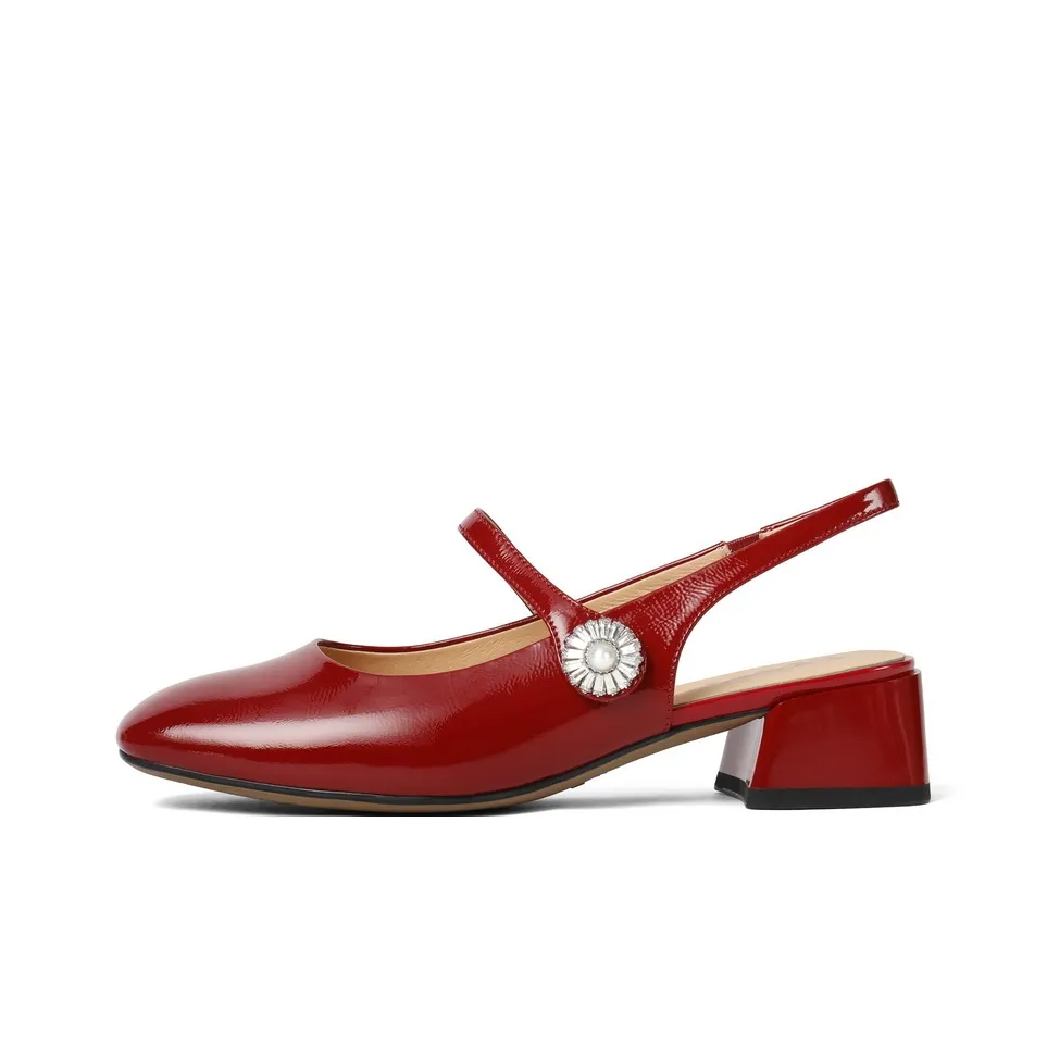 Белль Give Strength Грубый каблук Туфли Мэри Джейн Женские