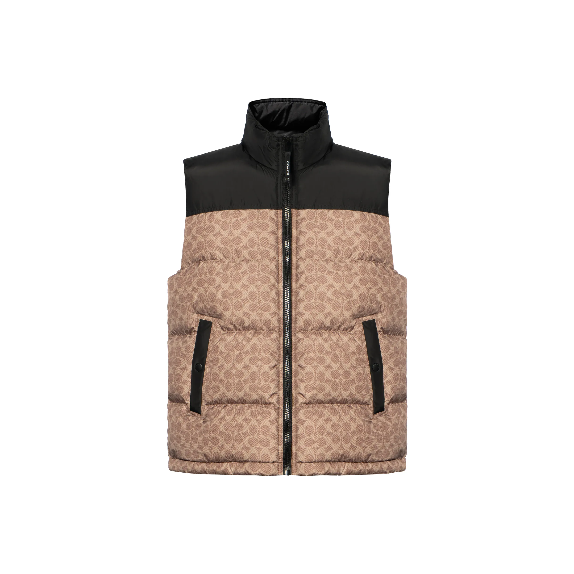 COACH FW24 Vest Men's Brown Yellow