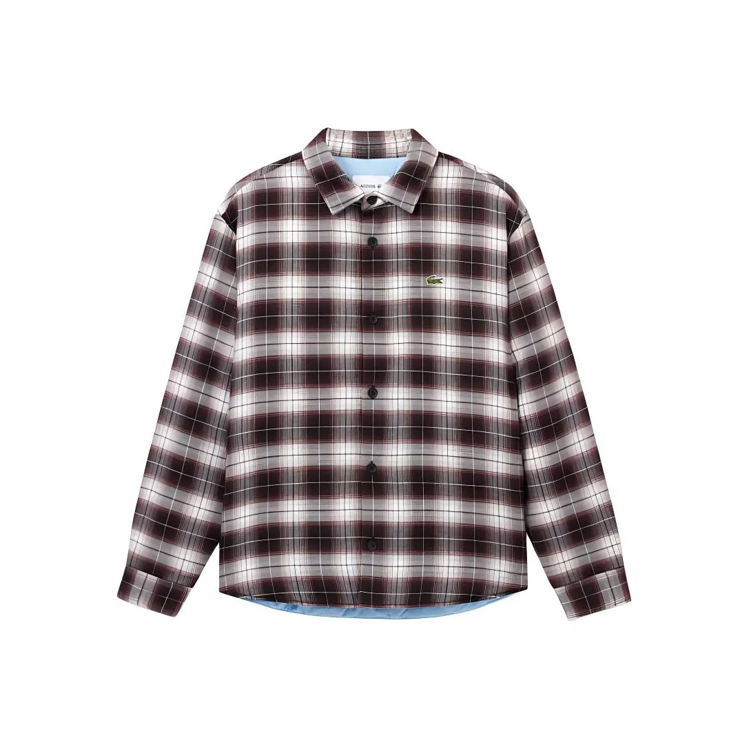 Куртки и пальто LACOSTE Collaboration Мужские Красный Белый Клетка