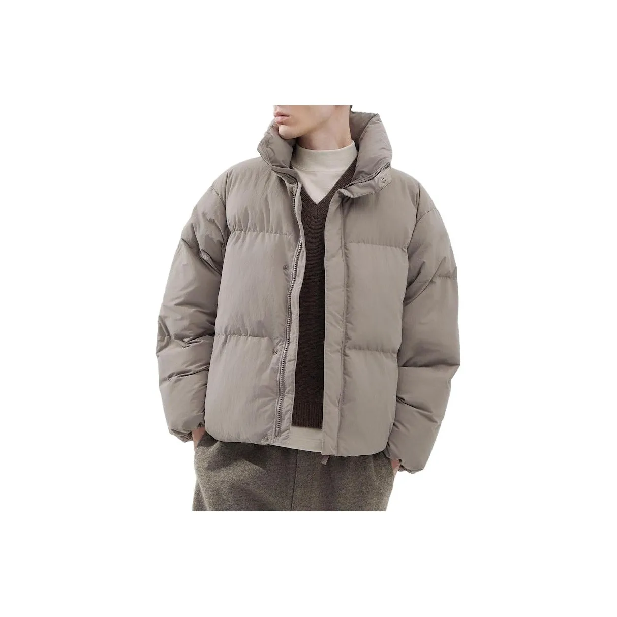 UNIQLO FW23 U Series Coat Puffer Jacket Men's Light Beige