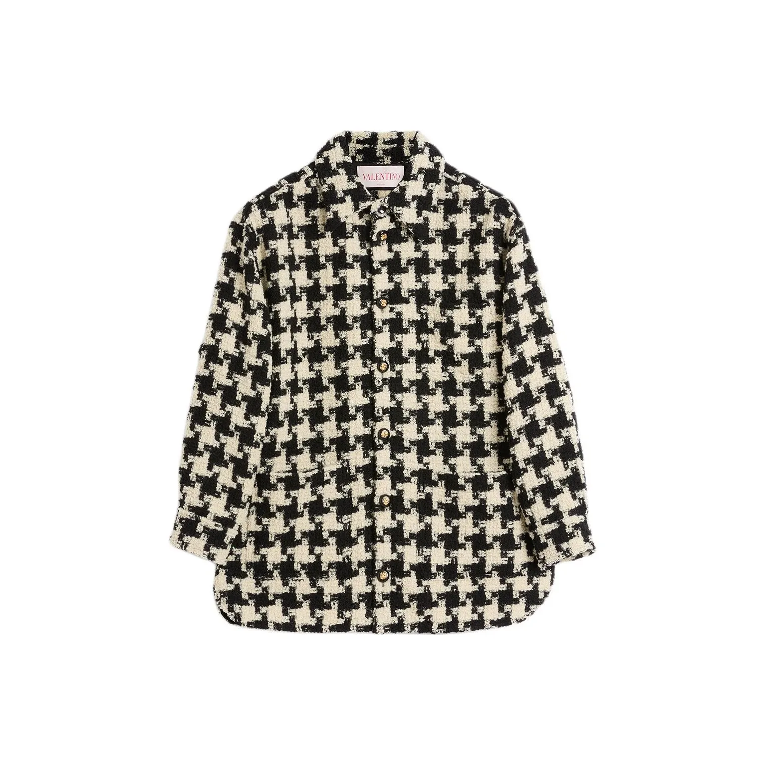 Valentino Pied de coque Wool Shirt Jacket