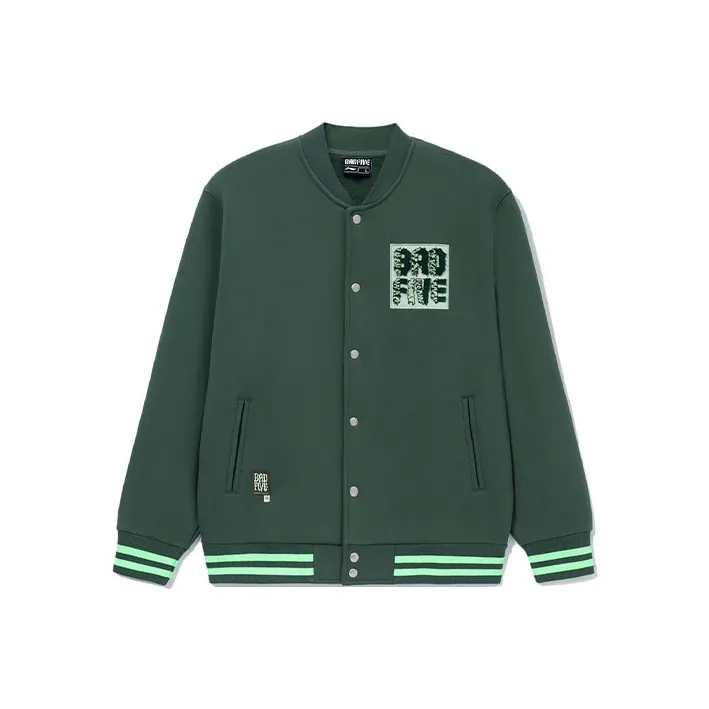 LINING Badfive Бейсбольная куртка Мужская Зеленая