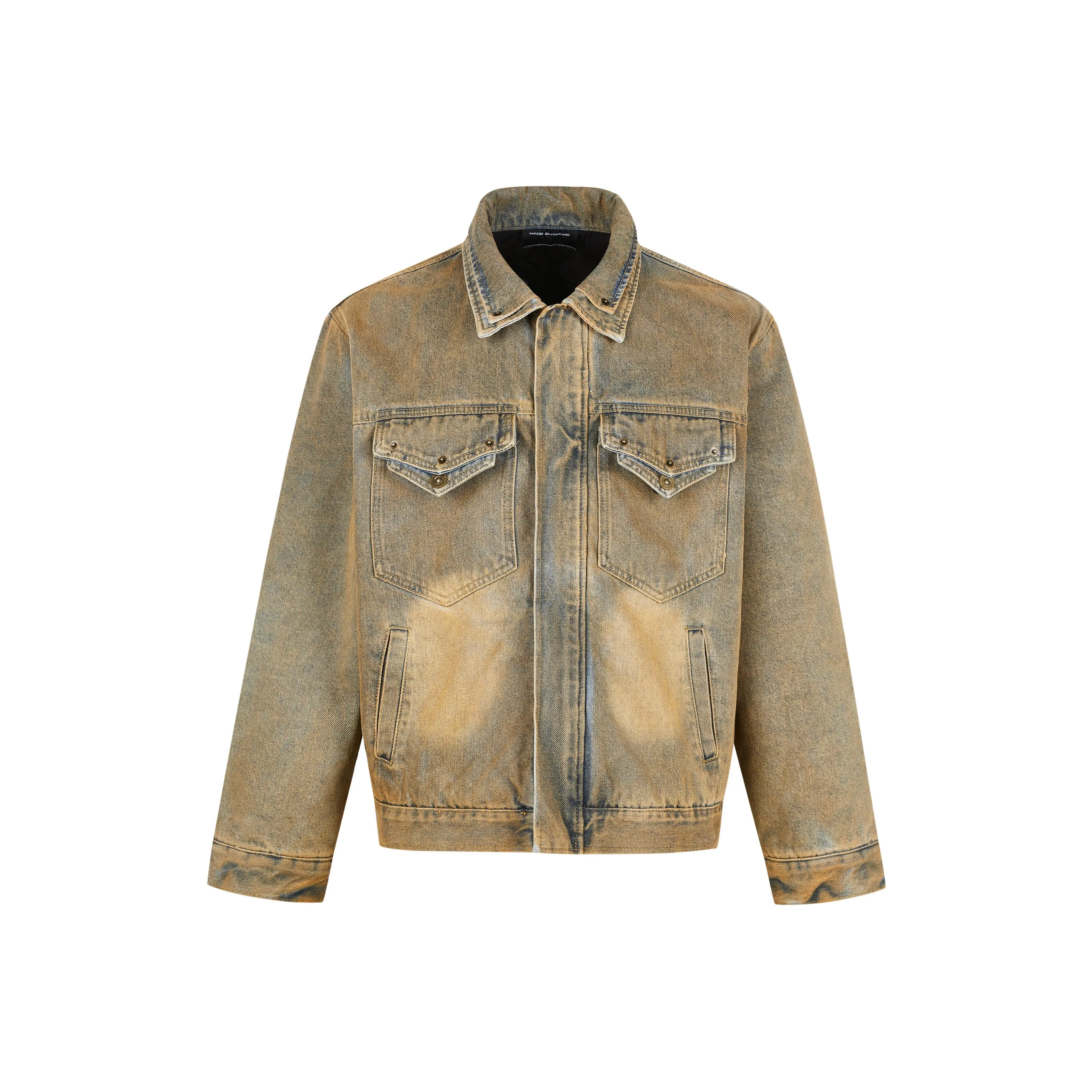 MADE EXTREME Denim Jacket Unisex Worn Clay Yellow