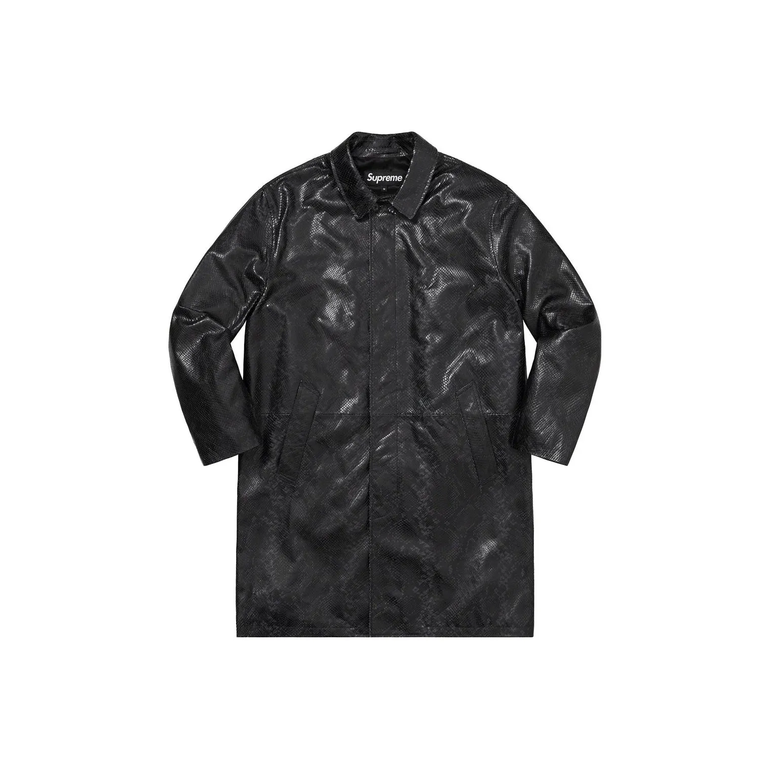 Supreme Leather Snake Trench Coat