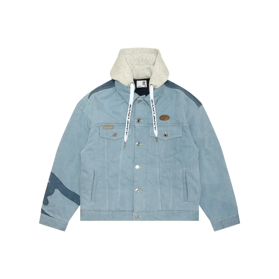 Aape By *A Bathing APE® Logo Patched Denim Jacket