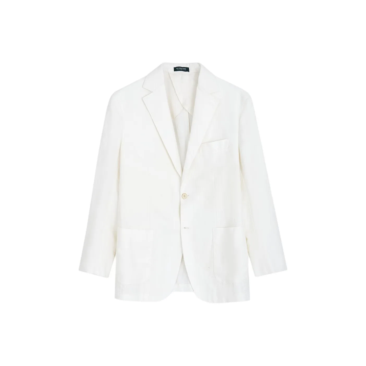 BY CREATIONS Бизнес костюм мужской белый елочка