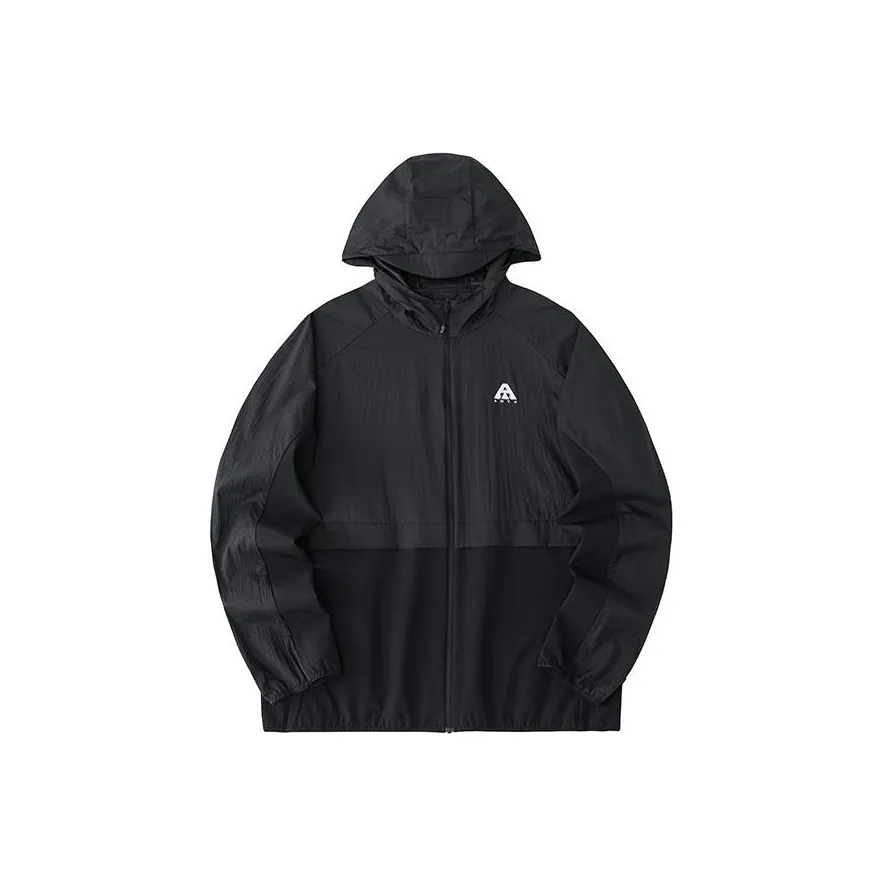 Anta Waterproof UV Protection Sun Protection Clothing Unisex Basic Black