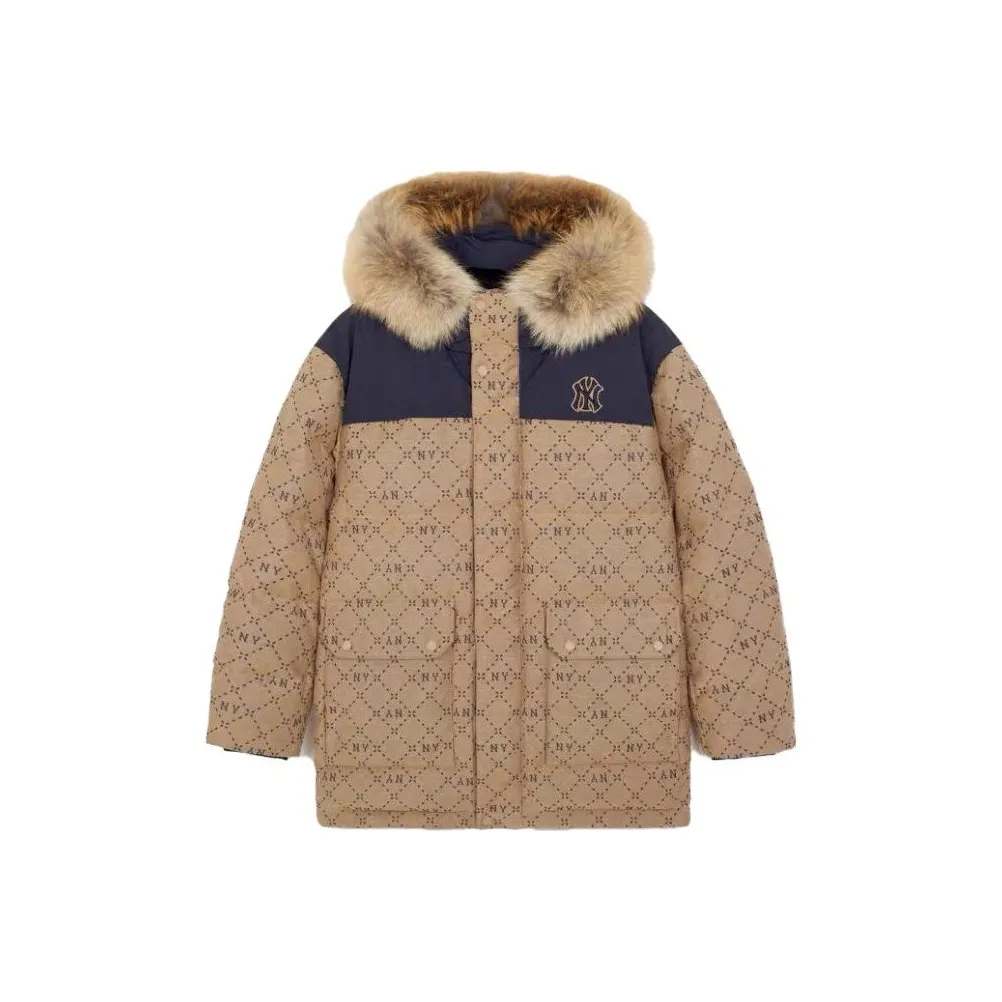 MLB Street Style FW23 Down Jacket Unisex Khaki