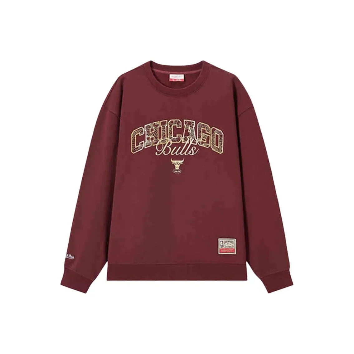 Mitchell & Ness x NBA Chicago Bulls SS25 Lifestyle Sweatshirt Unisex Dark Red