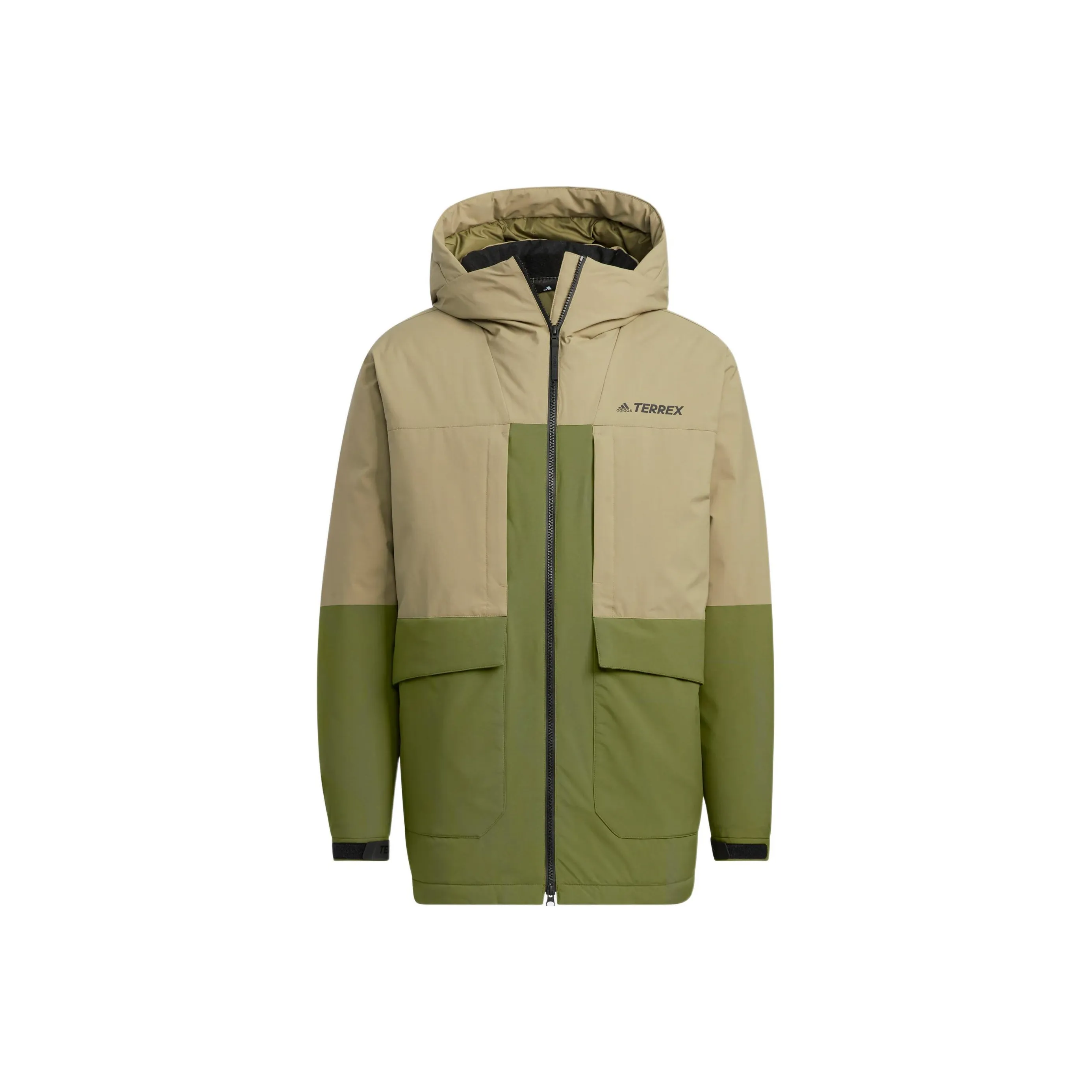 Adidas Down Jacket Unisex Dark Olive Green Adidas Пуховик Унисекс Темно-оливковый Зеленый