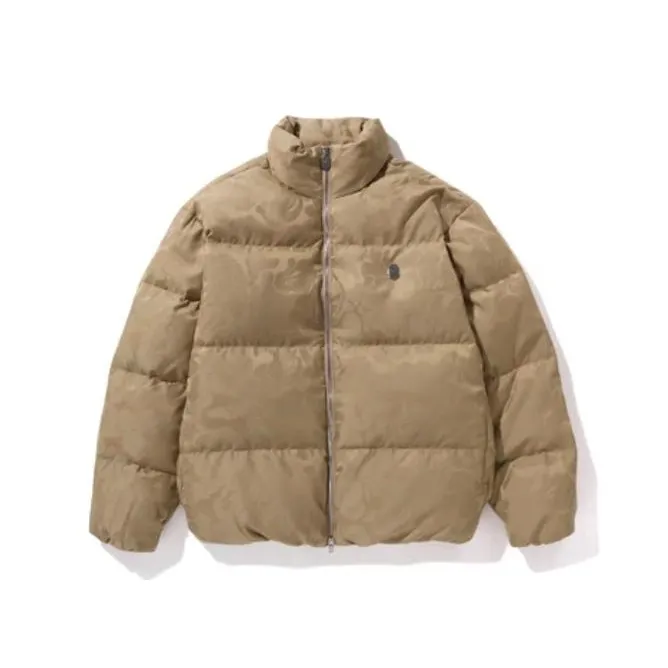 Bape Tonal Solid Camo Puffer Down Jacket