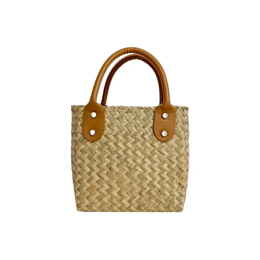 RKM Рафия Плетеная Сумка Стандартная Женская Светлая Темная