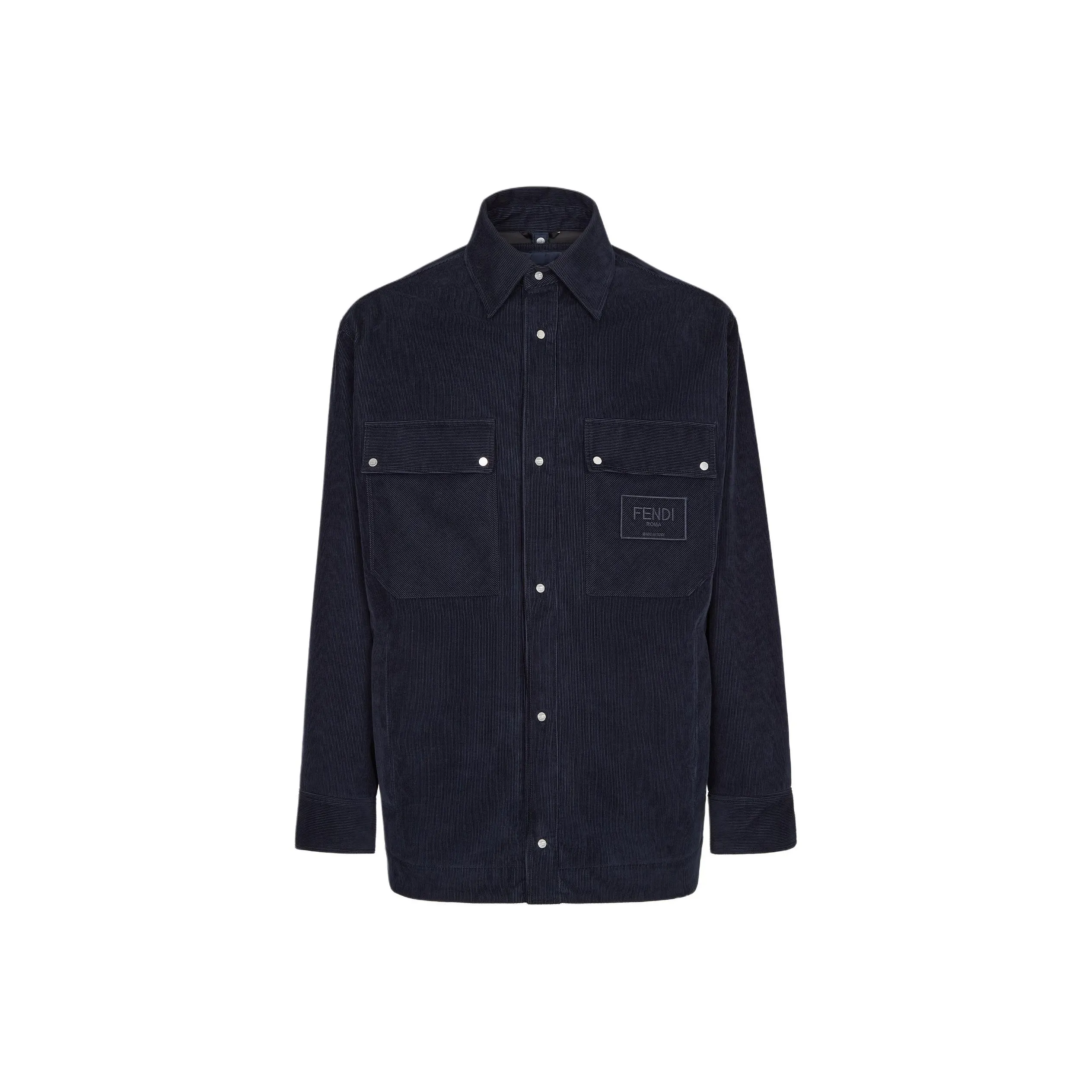 FENDI Collared Button Up Corduroy Blouson