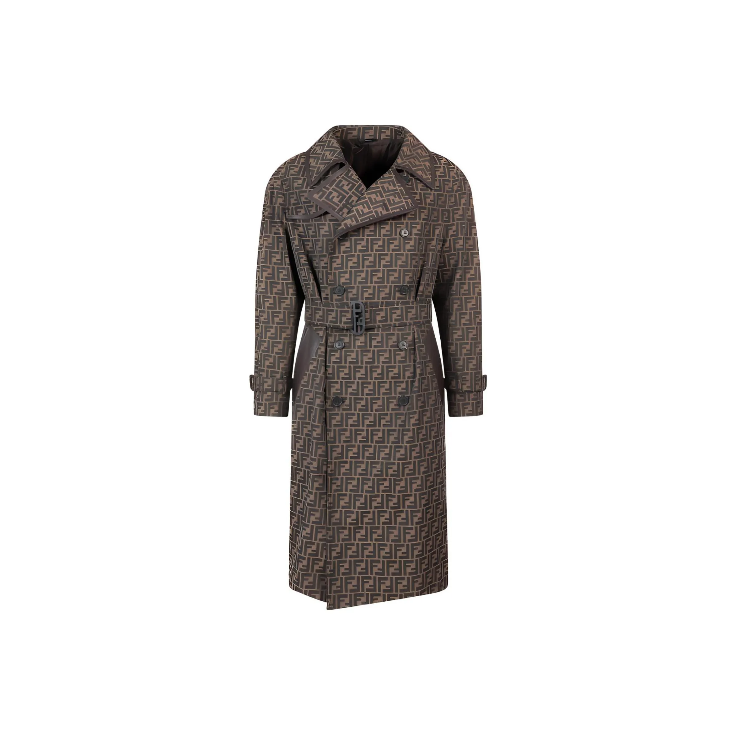 FENDI Ff Motif Belted Trench Coat