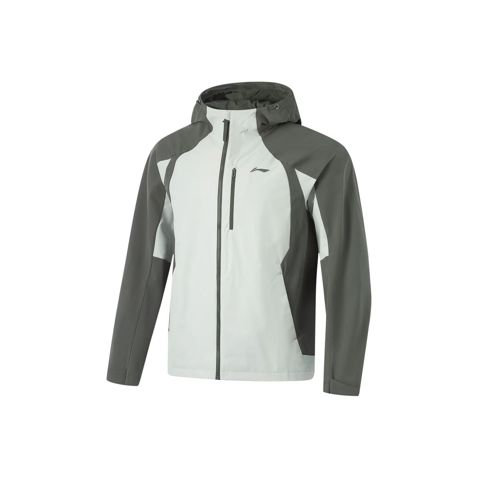 LiNing Fitness Series Warm Water Repellent Windbreaker Jacket Men's Waterdrop Gray/Obsidian Gray