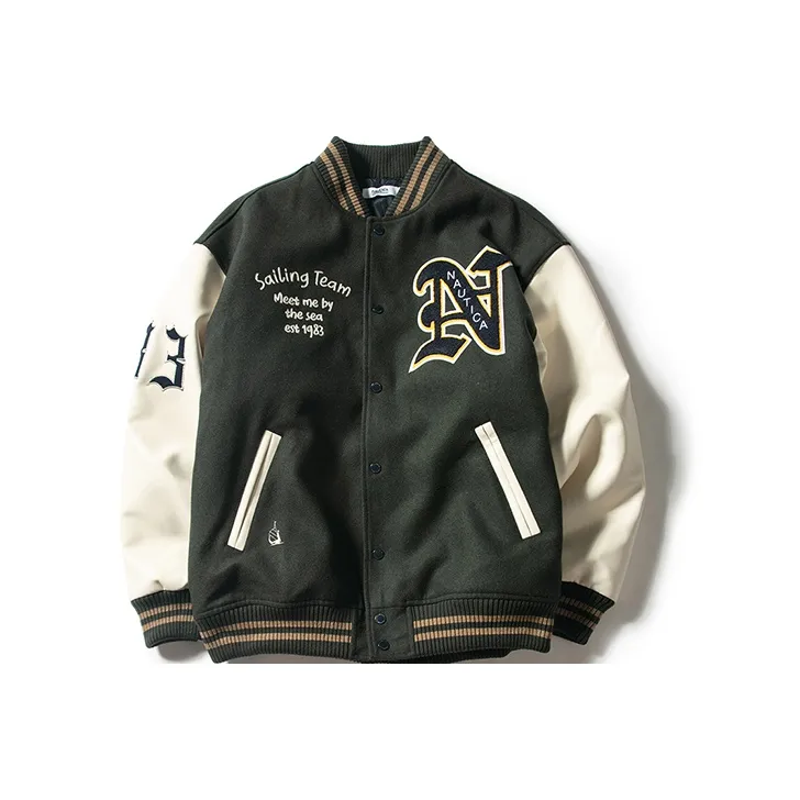 Nautica White Sail Бейсбольная куртка Унисекс