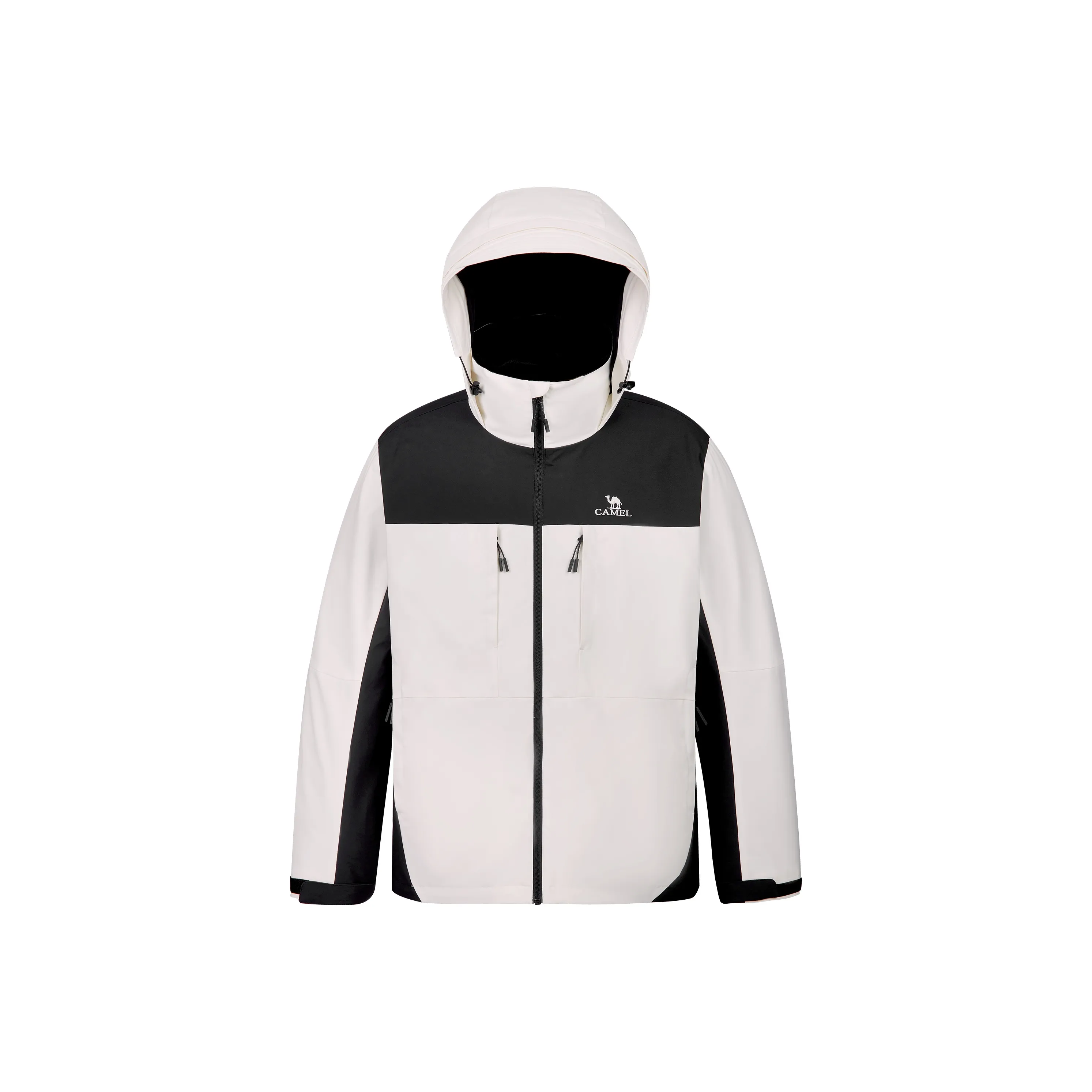 CAMEL С капюшоном ветрозащитный водоотталкивающий термический 3 в 1 пуховик из утиного пуха парка унисекс