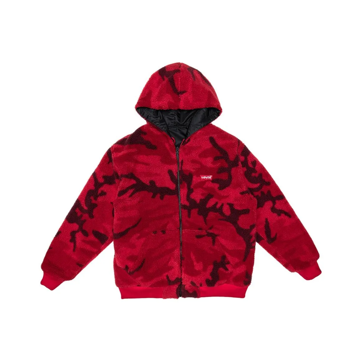 Levi's Velvet Feel Куртка Мужская Черная Красная