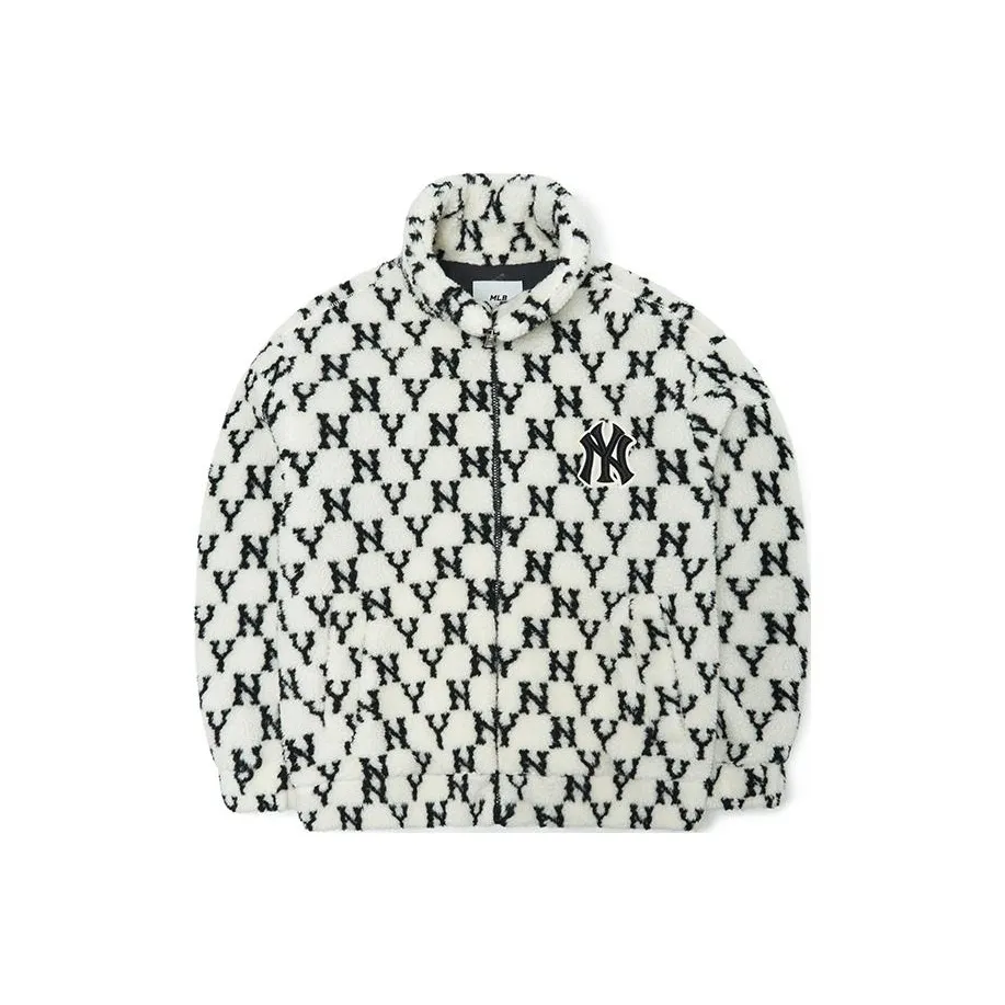 MLB Вельвет Feel Пальто Унисекс Кремовый Белый