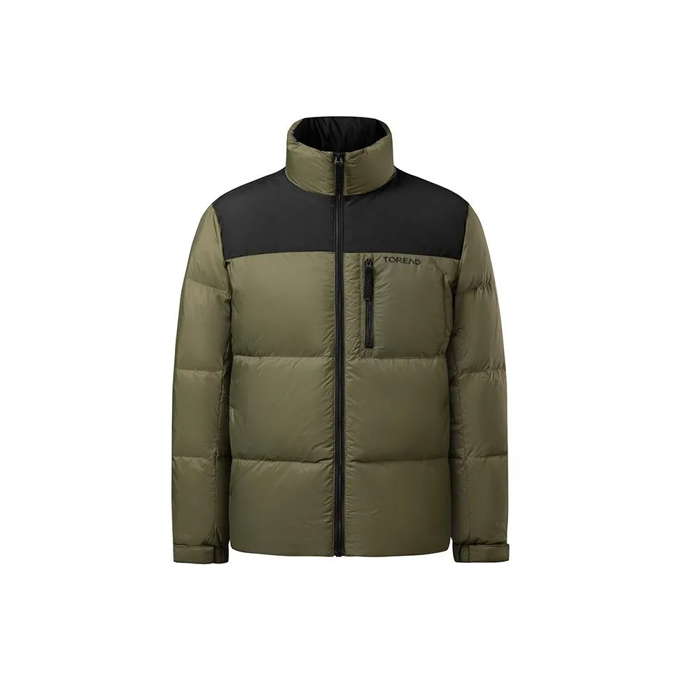 TOREAD Пуховик Мужской Армейский Зеленый Черный