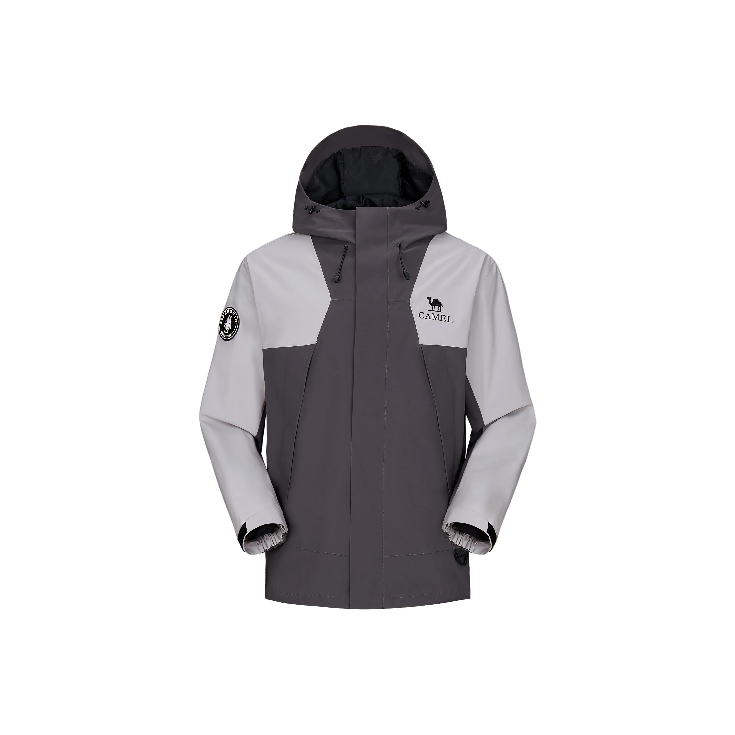 QIE Outdoor Multicolor Waterproof Windproof Abrasion Resistant Adjustable Hooded Single Layer Windbreaker Jacket Unisex