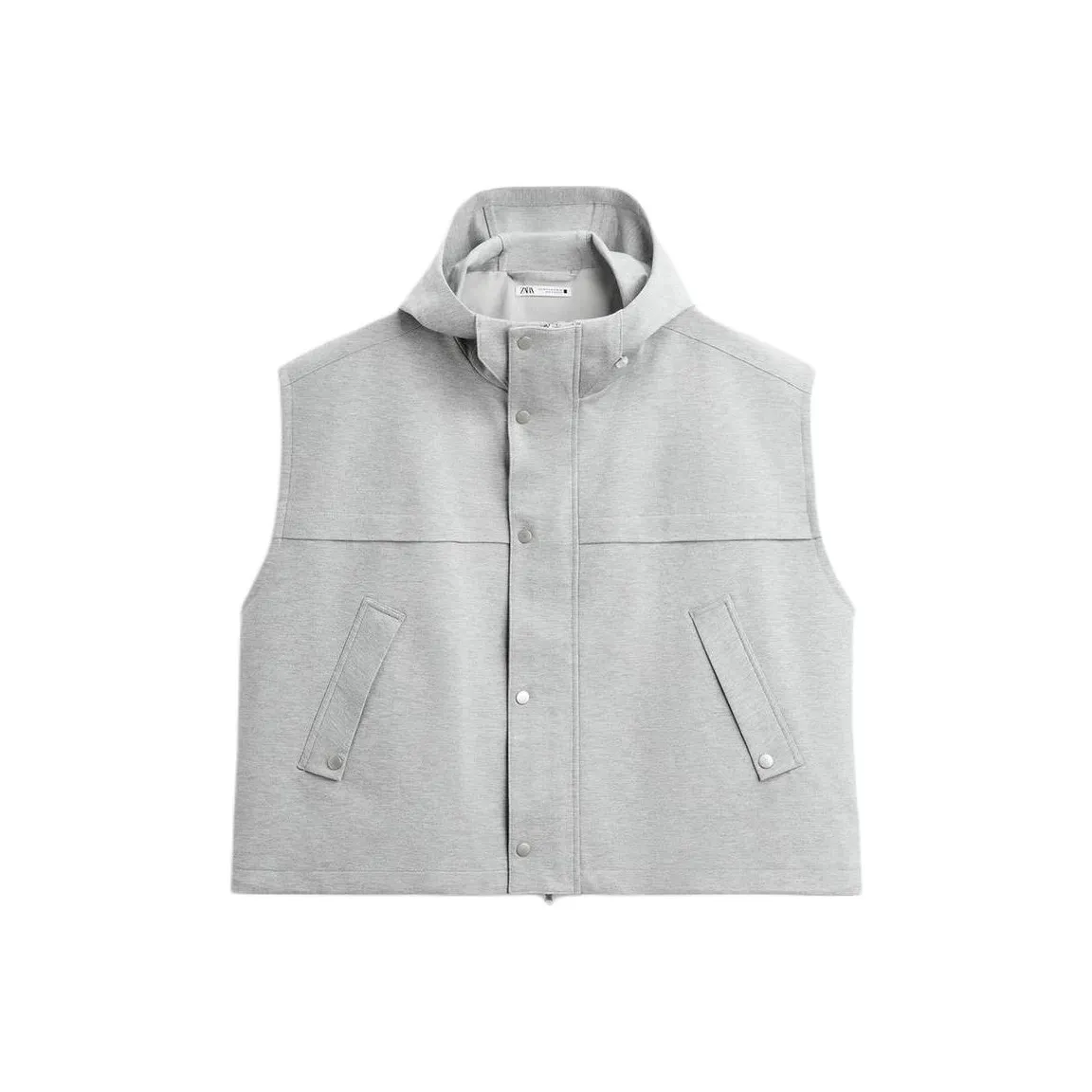ZARA Vests Men's Light Gray
