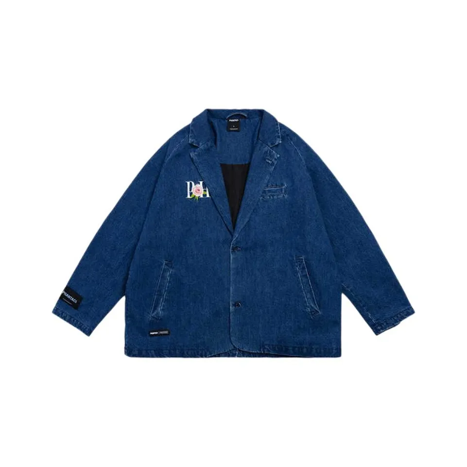 PHANTACI Бизнес-костюм унисекс джинсовый синий