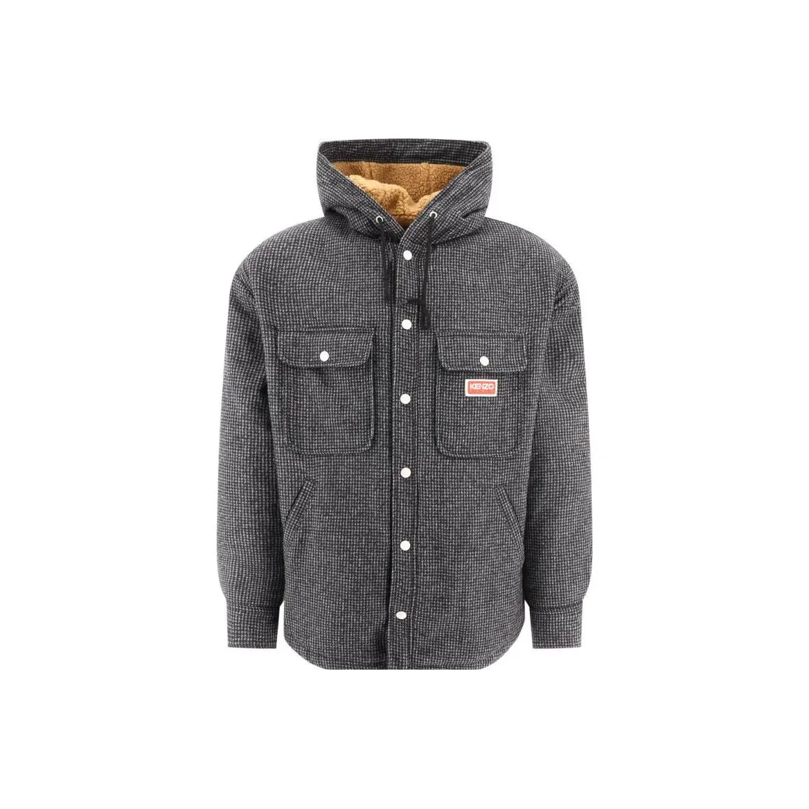 KENZO Checked Hooded Overshirt