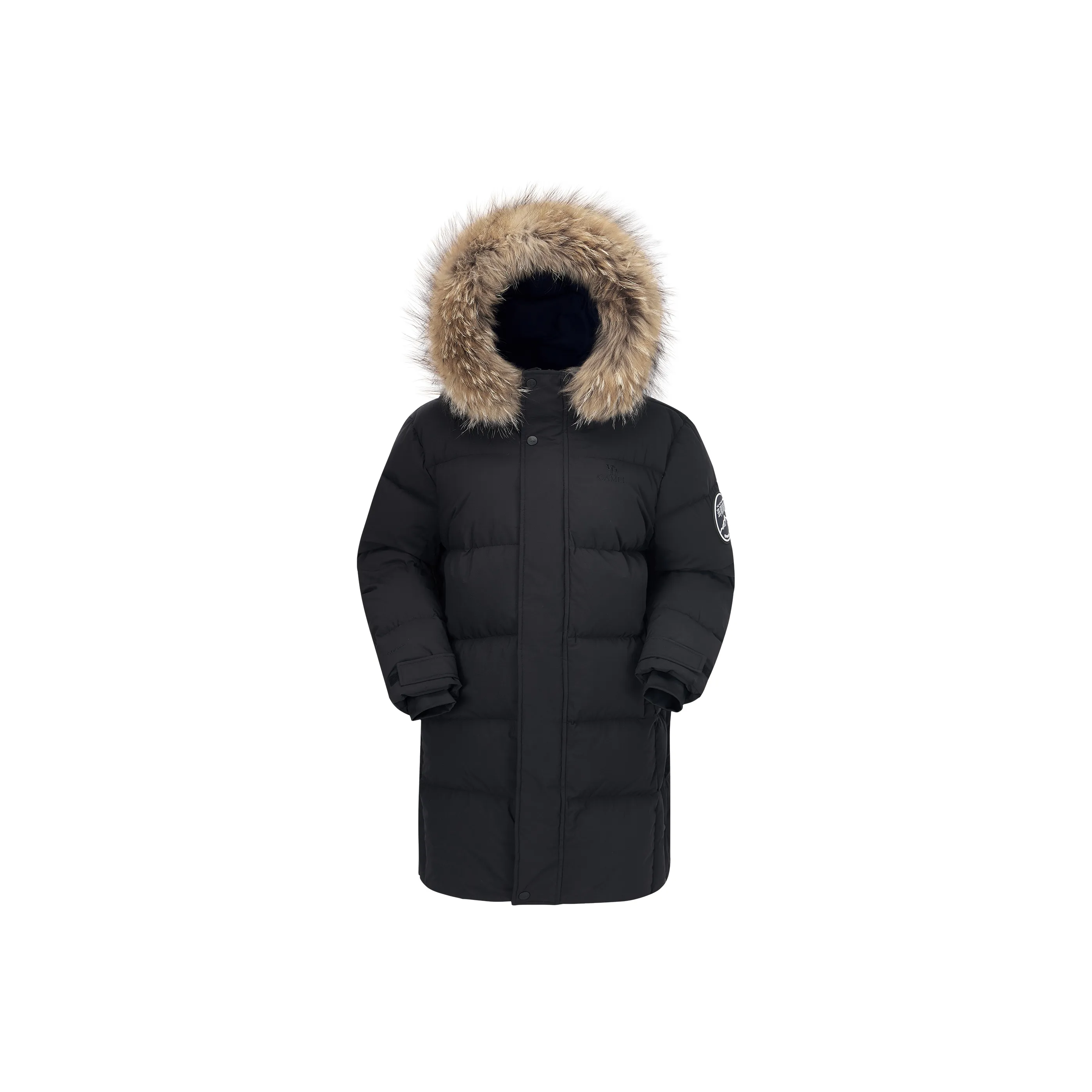 CAMEL Warm Fleece Series Down Jacket Unisex Phantom Black