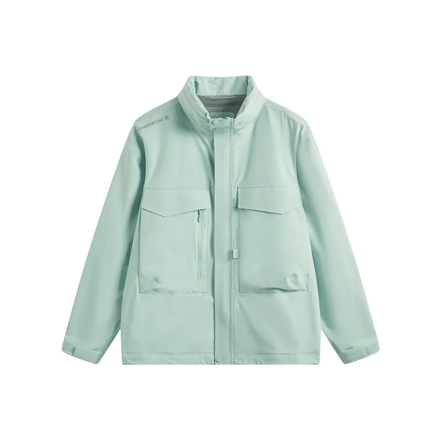 Подкладка Водонепроницаемая и Ветрозащитная Ветровка Унисекс Перо Зеленый