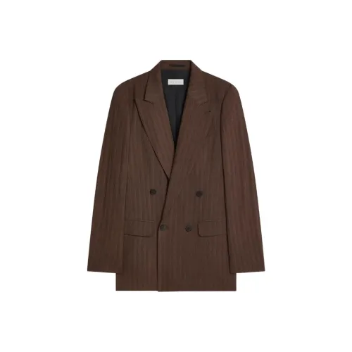DRIES VAN NOTEN Шоколад Мужские офисные костюмы