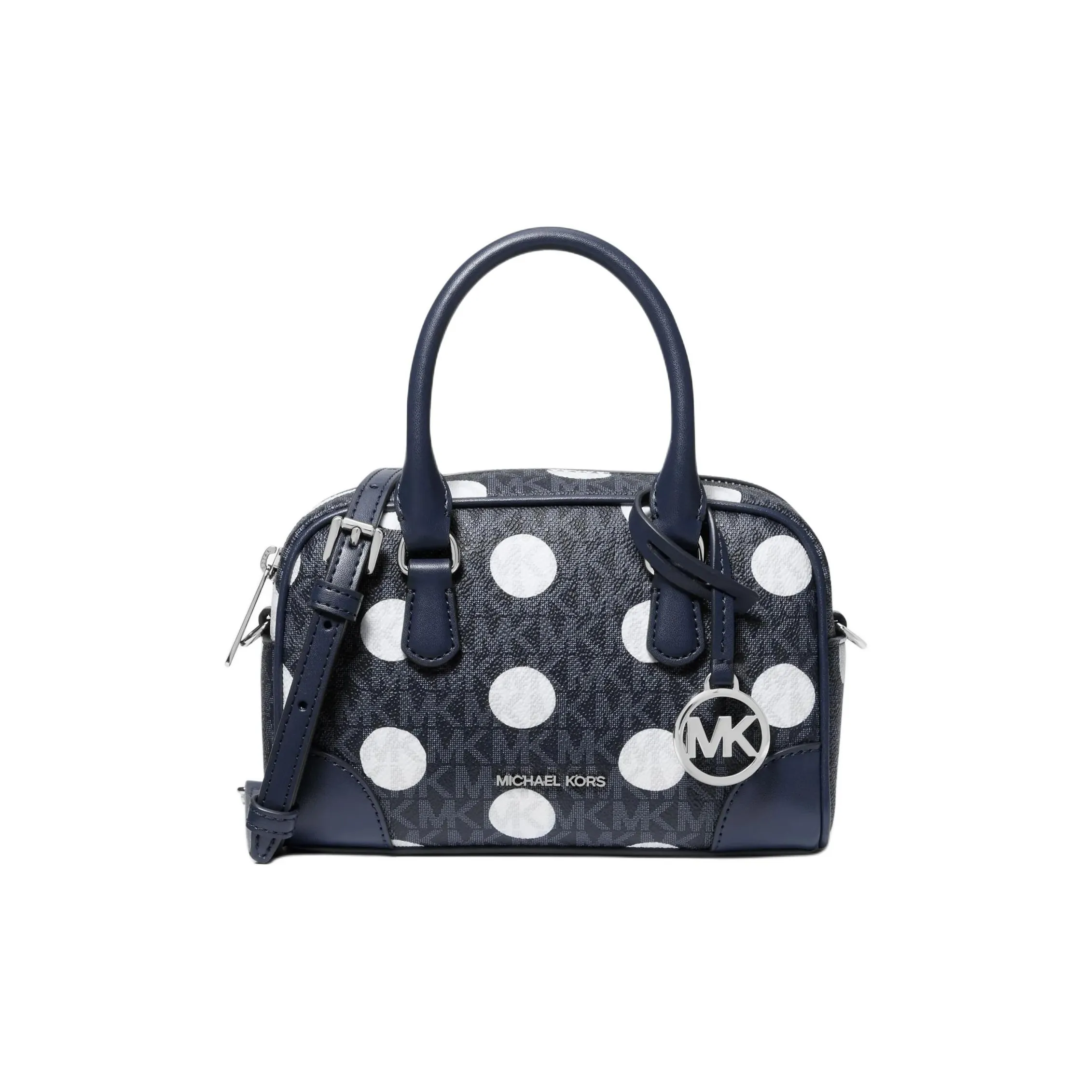 MICHAEL KORS Artificial Leather Shoulder Bag, Crossbody Bag, Handbag Extra Small Women's Marine Blue & White