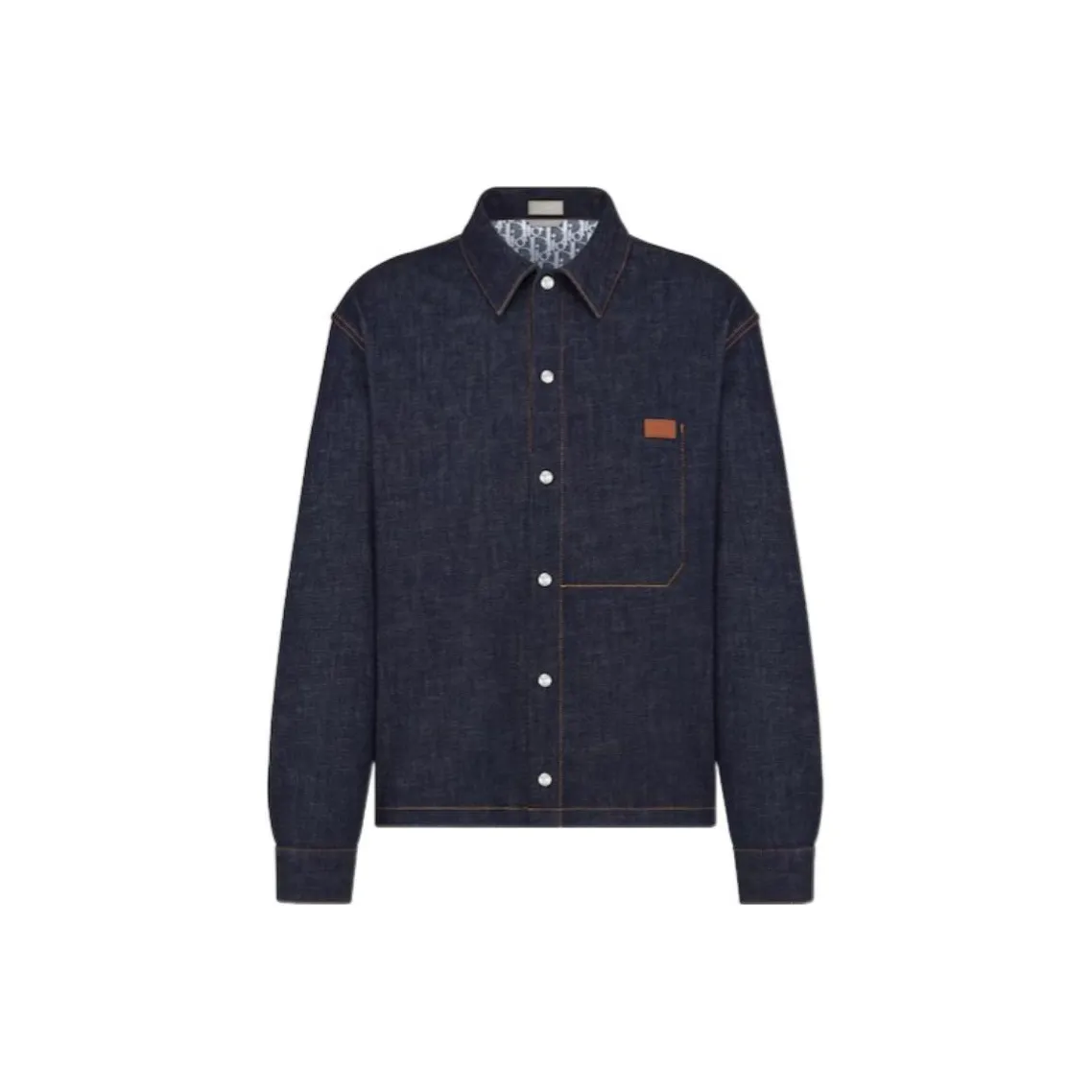 DIOR Logo Patch Buttoned Denim Jacket