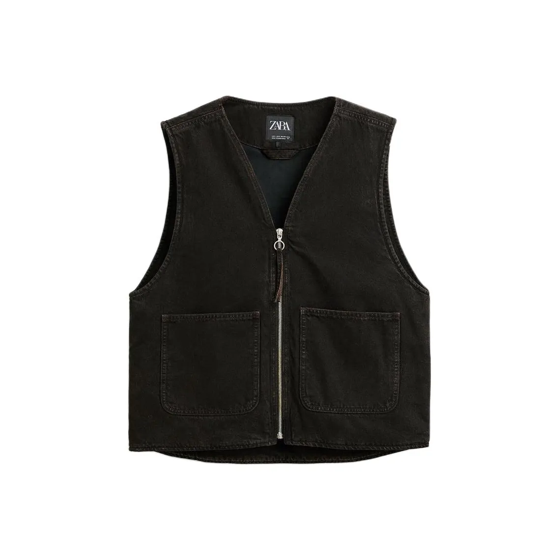 ZARA Vests Men's Dark Brown